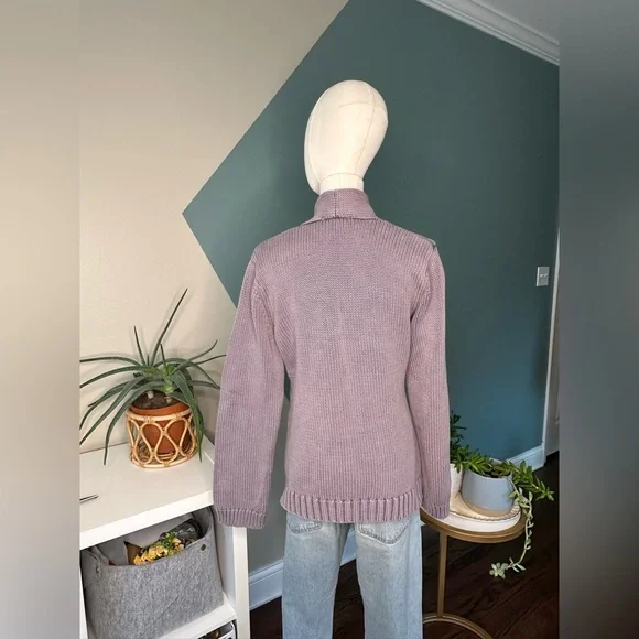 Isabella Bird Anthropologie Knit Cardigan Sweater Cotton Jacket Wooden Buttons M - Picture 5 of 12